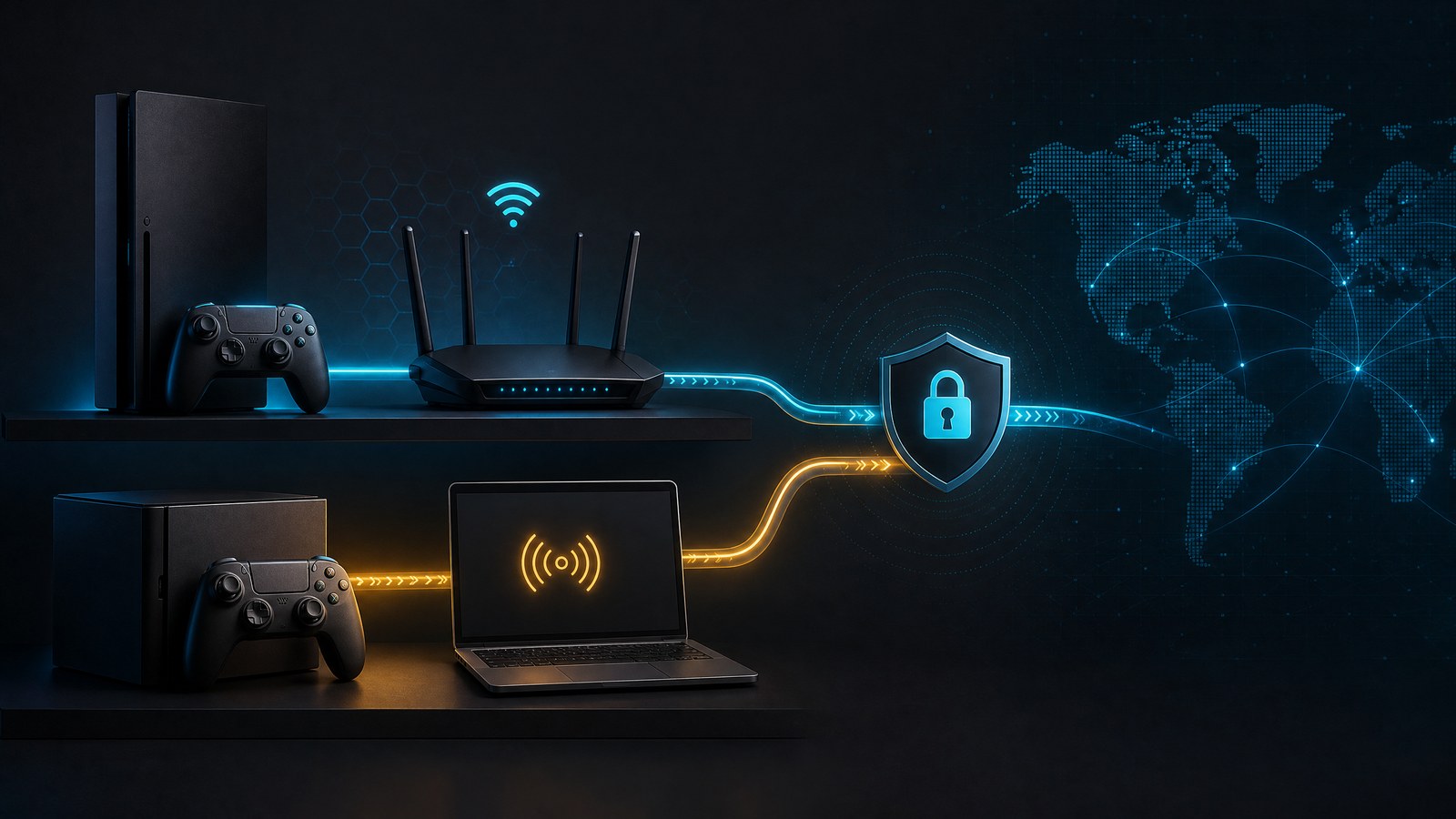 Подключение PlayStation и Xbox к VPN через роутер или раздачу в Казахстане